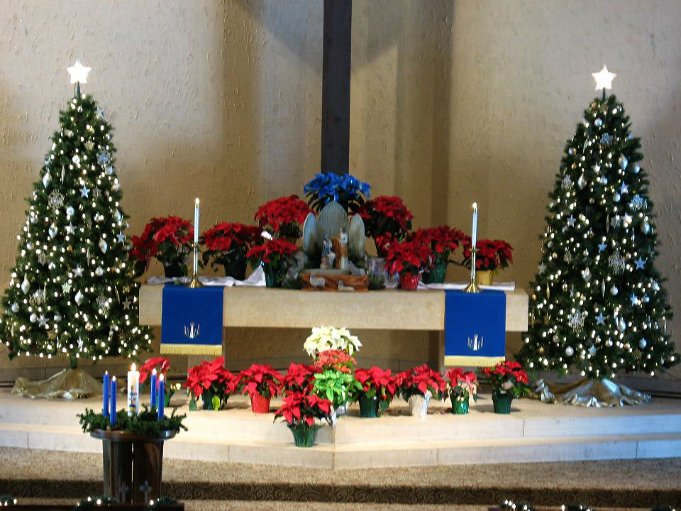 Altar with Christmas Decorations