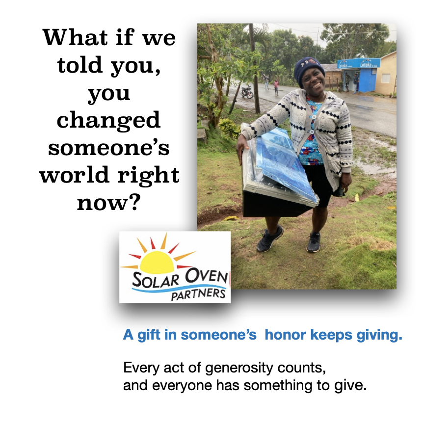 Solar Oven Partners gift message