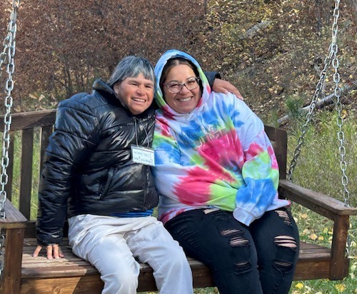 two people on Bench